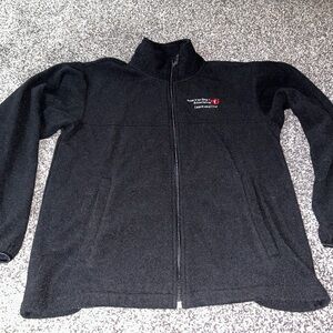 Black Fleece Zip-Up Jacket